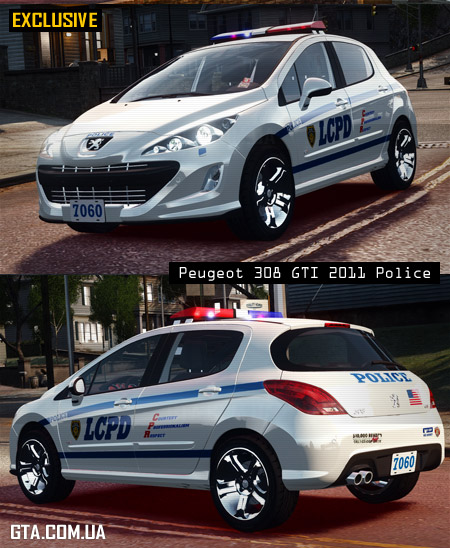 Peugeot 308 GTi 2011 Police v1.1